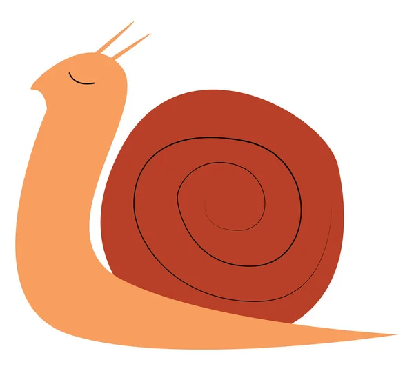 Un caracol con cubierta de caracol vector o ilustración en color — Vector de stock