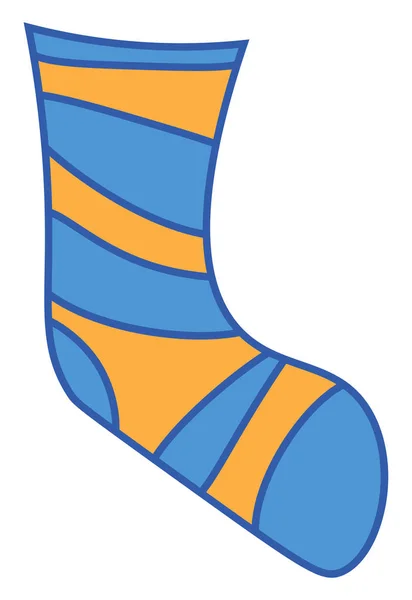 Chaussettes de couleur jaune et bleue vecteur ou illustration couleur — Image vectorielle