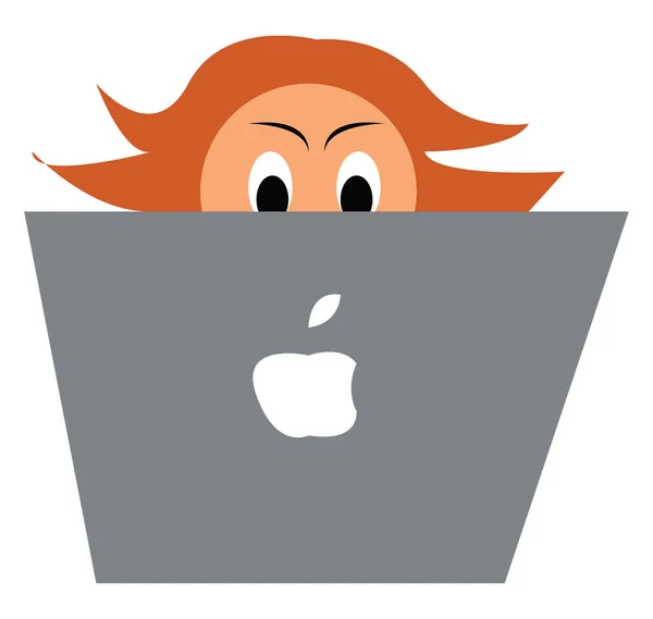 Programador con vector MacBook o ilustración en color — Archivo Imágenes Vectoriales