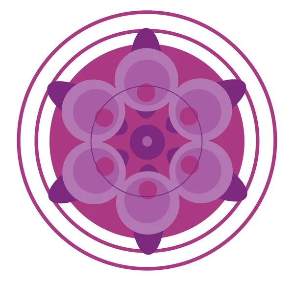A rózsaszín Mandala vektor vagy színes illusztráció — Stock Vector