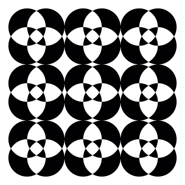 Черно-белый калейдоскопический вектор шаблона или цветные иллюстрации — стоковый вектор