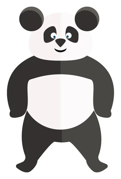 Clipart d'un vecteur panda debout ou illustration couleur — Image vectorielle