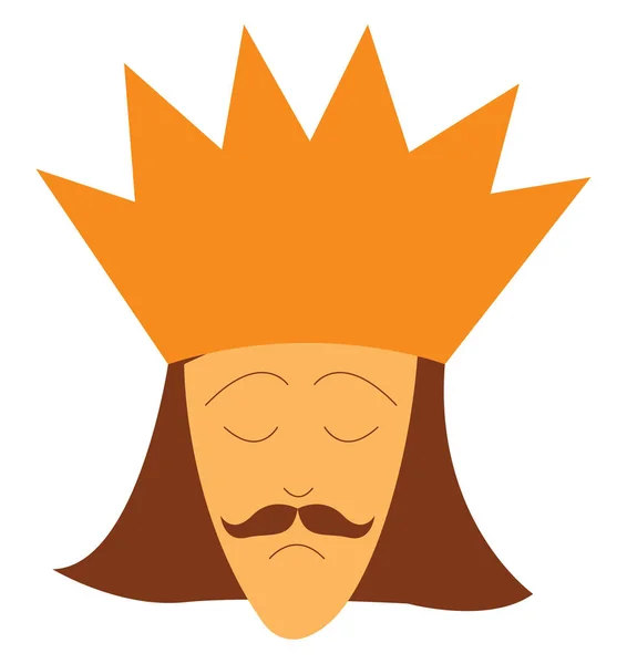 Král se zlatým nebo barevným obrázkem koruny — Stockový vektor