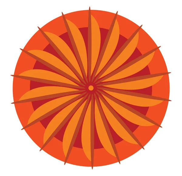 Ruhsal uygulama vektör veya renk ıllustrati için turuncu Mandala — Stok Vektör