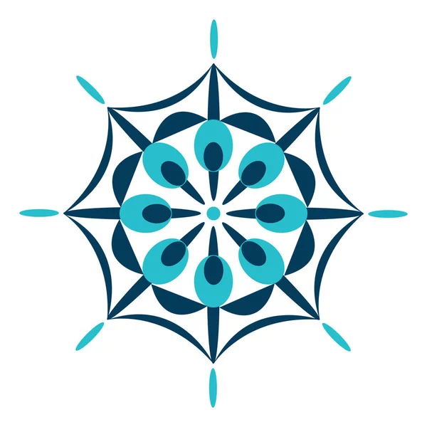Eine spirituelle blaue Farbe Mandala-Vektor oder Farb-Illustration — Stockvektor