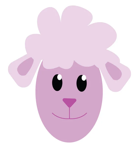 Visage de mignon bébé chèvre vecteur ou illustration couleur — Image vectorielle