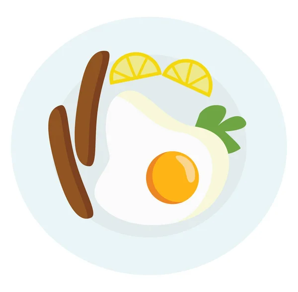 Um pequeno-almoço prato vetor ou cor ilustração — Vetor de Stock