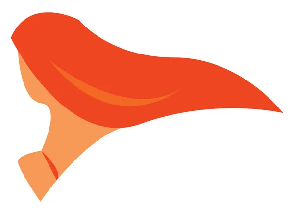 Oranžový účes nebo barevný ilustrace — Stockový vektor