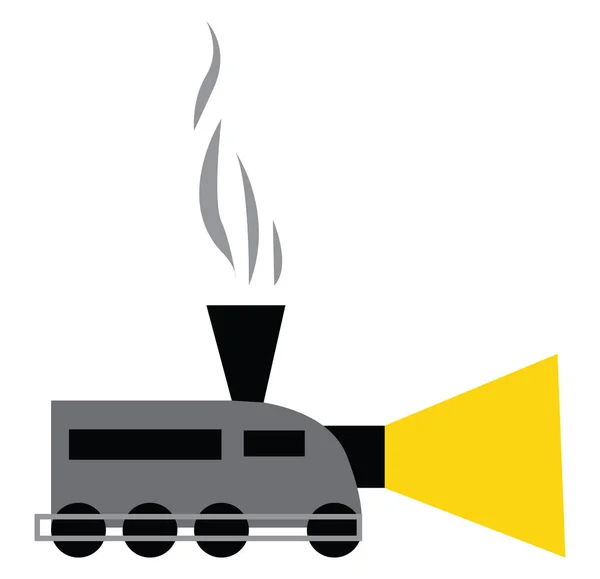 Un vector de tren de chimenea o ilustración de color — Archivo Imágenes Vectoriales