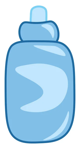 Eine blaue Flasche mit einem Schluck-Vektor oder Farbabbildung — Stockvektor