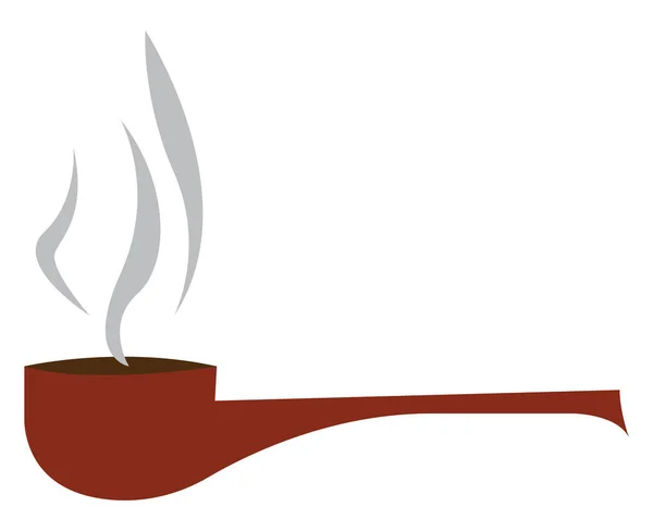 Un vecteur de pipe fumeur ou illustration couleur — Image vectorielle