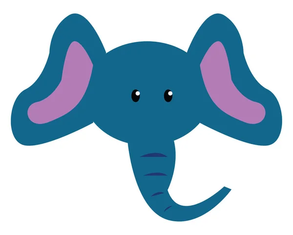 Bébi elefánt törzsvektorral vagy színes illusztrációval — Stock Vector