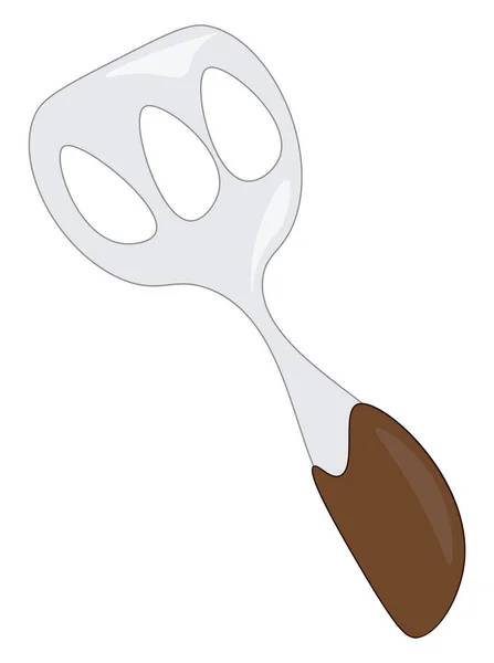 Une spatule avec anse marron vecteur ou illustration couleur — Image vectorielle