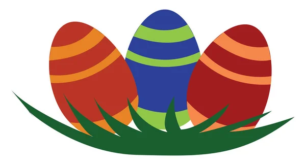 Πασχαλινό σχήμα αυγού διακόσμηση ή έγχρωμη απεικόνιση — Διανυσματικό Αρχείο