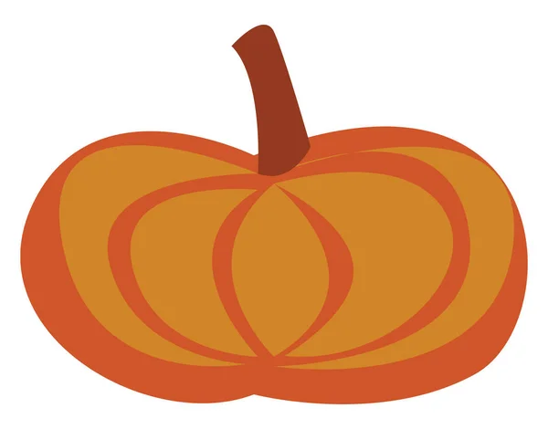 Un vector de calabaza de forma ovalada o ilustración en color — Vector de stock