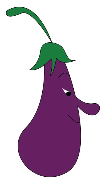 Een brinjal vorm schepsel vector of kleur illustratie — Stockvector