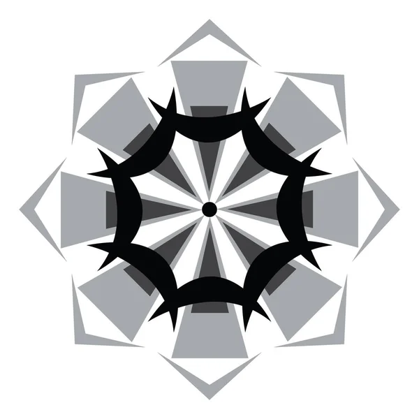 Een zwarte Mandala voor spirituele praktijk vector of kleur illustreren — Stockvector