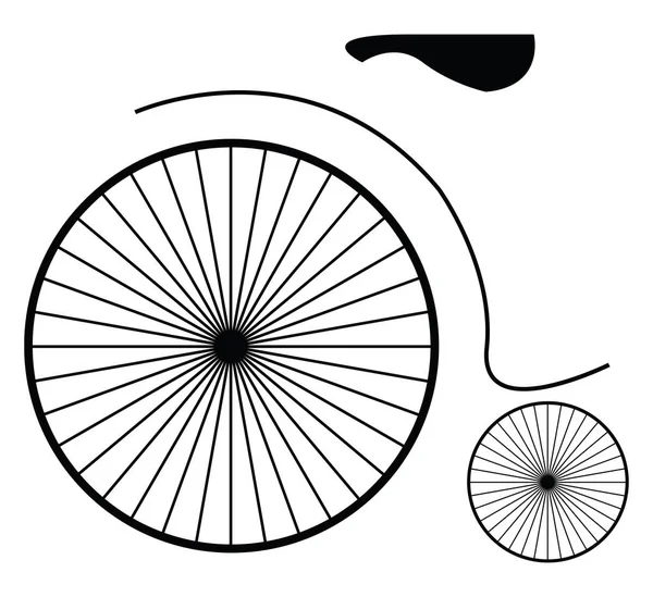 自行车设计与两个不同的车轮矢量或颜色 — 图库矢量图片