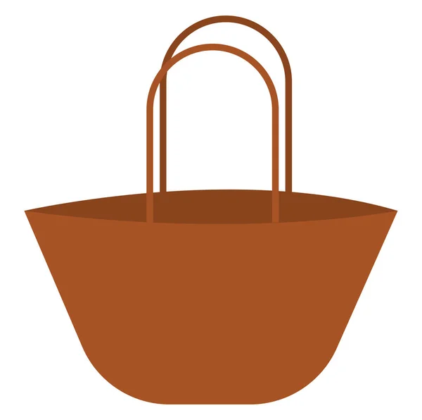 棕色购物袋向量或颜色例证 — 图库矢量图片