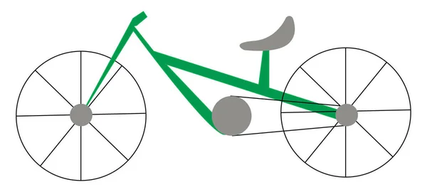 Diagram van een groene fiets vector of kleur illustratie — Stockvector