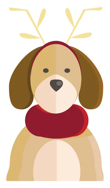 Ένα σκυλί με στολή ζώου διάνυσμα ή έγχρωμη απεικόνιση — Διανυσματικό Αρχείο