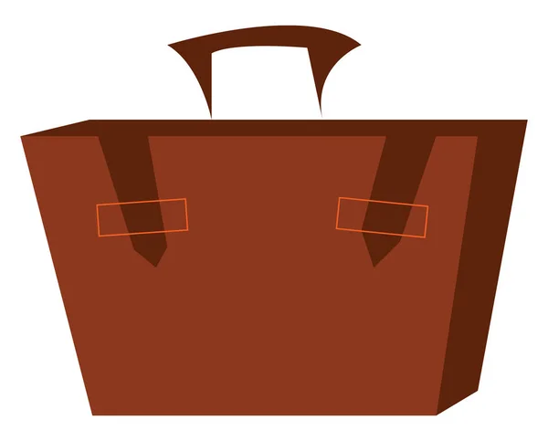 Un vecteur de valise marron ou une illustration couleur — Image vectorielle