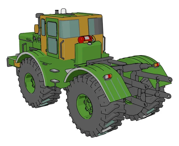 Інженерний автомобіль вантажівка векторна або кольорова ілюстрація — стоковий вектор