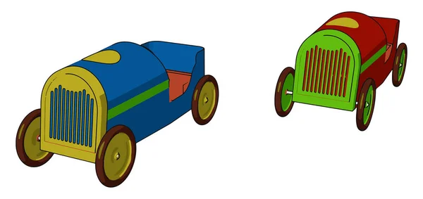 Deux vecteurs de jouets multicolores ou illustration couleur — Image vectorielle