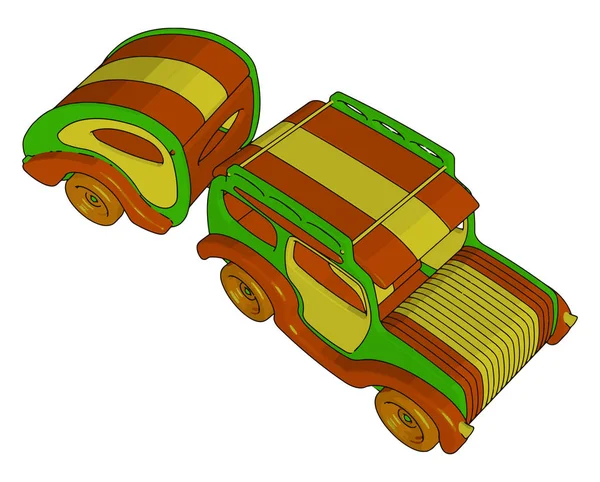 Ein attraktiver Spielzeugfahrzeug-Vektor oder farbige Abbildung — Stockvektor