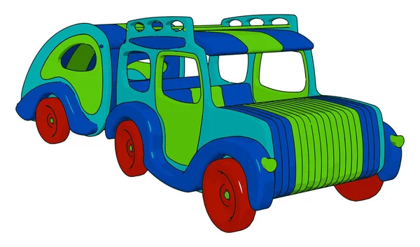 Вектор или цветная иллюстрация игрушечного автомобиля — стоковый вектор