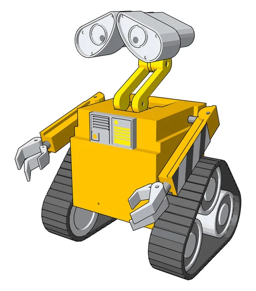 Un vector de juguete bulldozer para niños o ilustración en color — Vector de stock