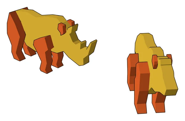 Іграшка тварин мультфільм Векторна або кольорова ілюстрація — стоковий вектор
