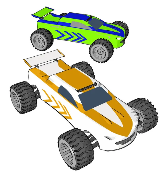 Réplique de vecteur de voiture originale ou illustration couleur — Image vectorielle
