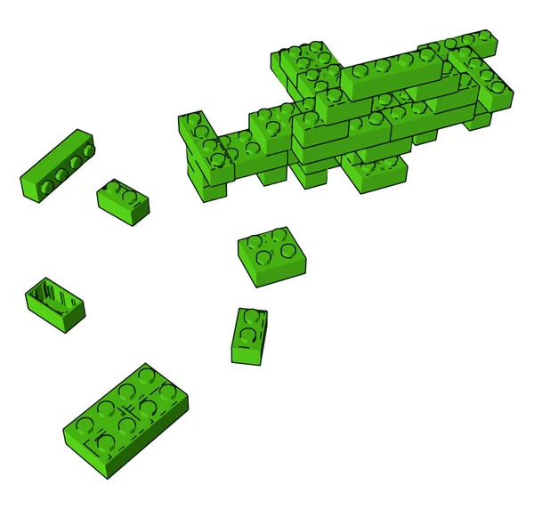 Zelený barevný blokační vektorový nebo barevný obrázek — Stockový vektor