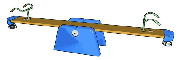 Um vetor de brinquedo seesaw ou ilustração de cor —  Vetores de Stock