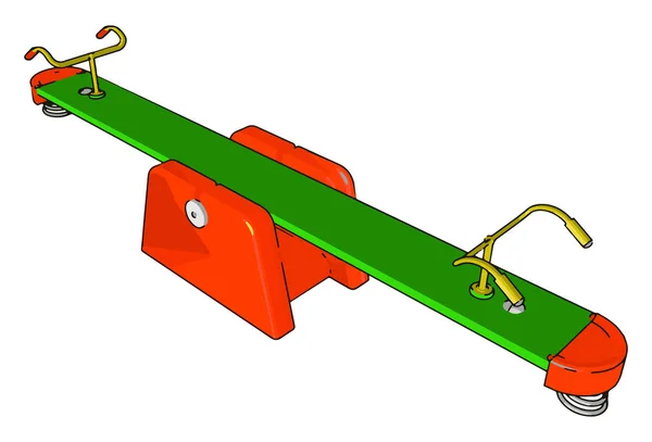 Le vecteur de jouet de scie à métaux de terrain de jeu ou illustration couleur — Image vectorielle