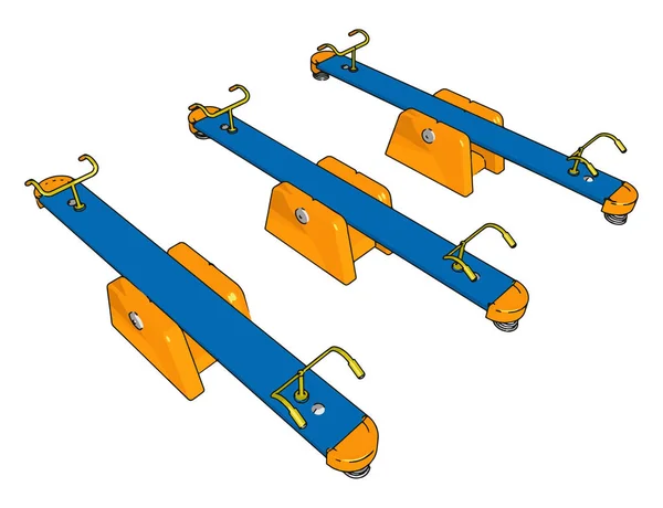 Le vecteur de jouets teeterboard ou illustration couleur — Image vectorielle