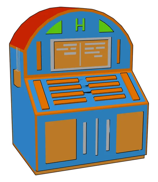 Een houten meubelen vector of kleur illustratie — Stockvector