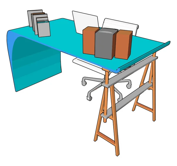 Un vecteur d'image de table ou une illustration couleur — Image vectorielle