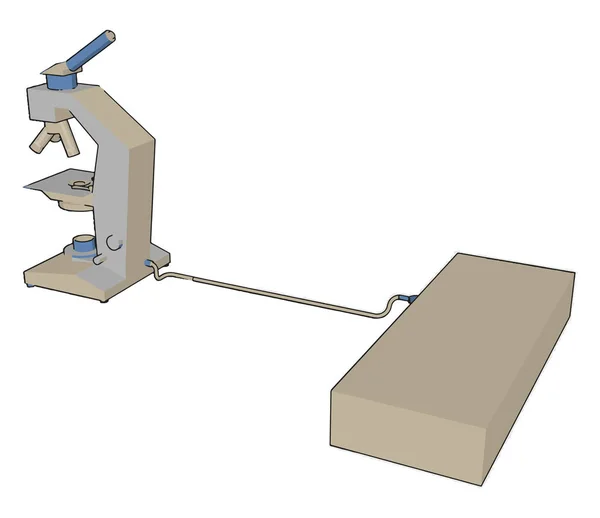 En Mikroskop vektor eller färg illustration — Stock vektor