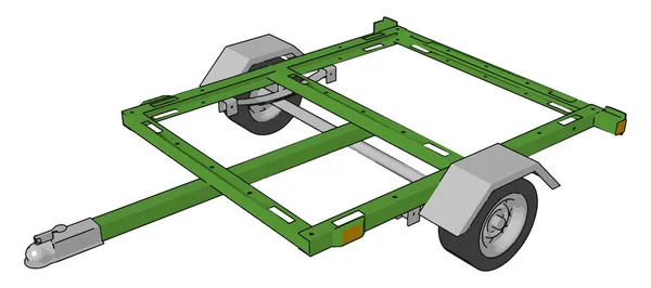 En släpvagn unpowered fordon vektor eller färg illustration — Stock vektor