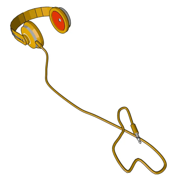 Ένα ηχείο αυτιού ή ακουστικά ή εικόνα χρώματος — Διανυσματικό Αρχείο