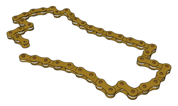 Le vecteur de chaîne à rouleaux ou illustration couleur — Image vectorielle