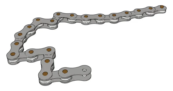 Le vecteur d'objet de chaîne de vélo ou illustration couleur — Image vectorielle