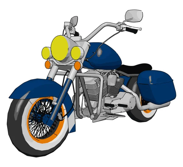 Ein Fahrrad-Motorrad-Vektor oder eine farbige Illustration — Stockvektor