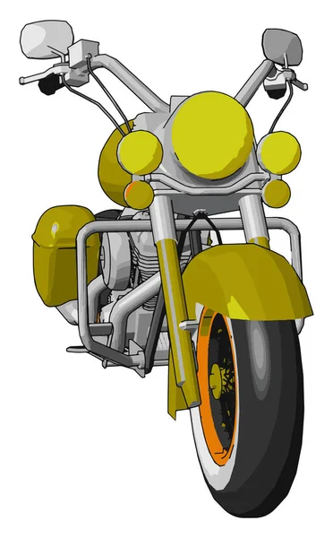 Een motorfiets vector of kleur illustratie — Stockvector