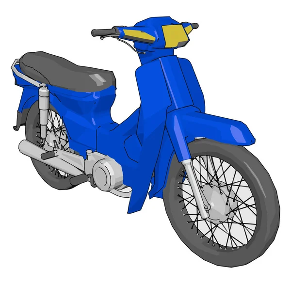 Günstige Transportmethode Motorrad-Vektor oder farbige Abbildung — Stockvektor