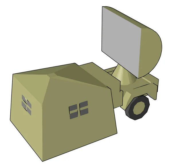 Elektrooptisk sensor radar vektor eller färg illustration — Stock vektor