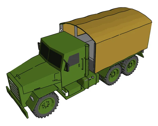 Militär fordon vektor eller färg illustration — Stock vektor