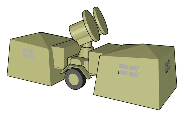 Radar Vector militar o ilustración en color — Vector de stock